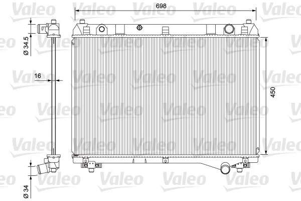 Radiador, arrefecimento do motor VALEO 701722
