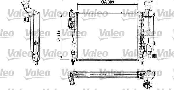Radiador, arrefecimento do motor VALEO 730492