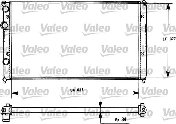 Radiador, arrefecimento do motor VALEO 731267