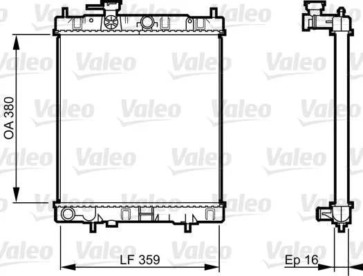 Radiador, arrefecimento do motor VALEO 731287