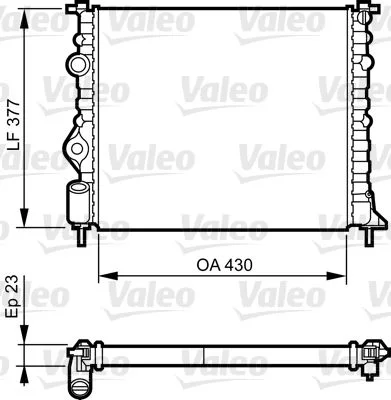 Radiador, arrefecimento do motor VALEO 731378