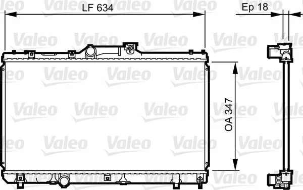 Radiator, engine cooling VALEO 731441