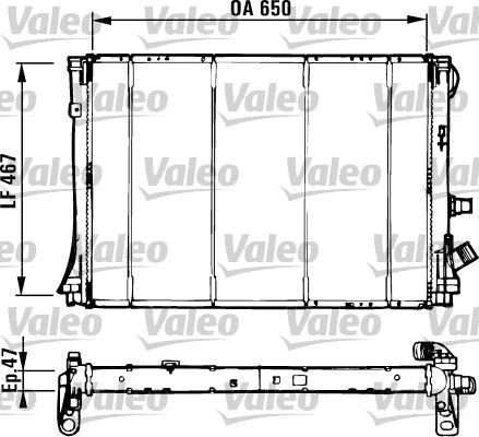 Radiator, engine cooling VALEO 731529