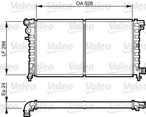 Radiador, arrefecimento do motor VALEO 731530