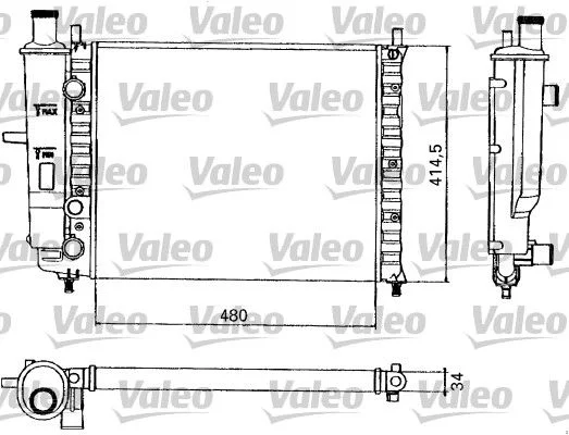 Radiador, arrefecimento do motor VALEO 731582