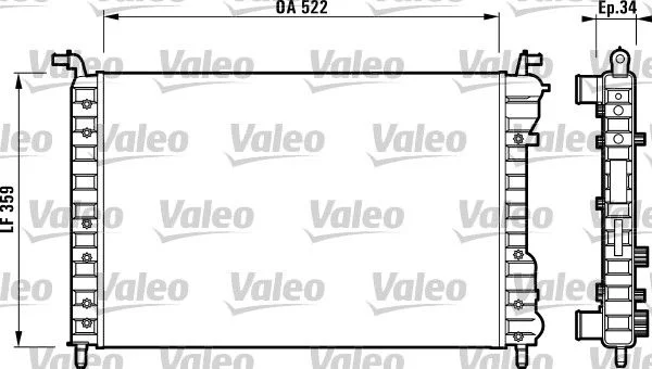 Radiador, arrefecimento do motor VALEO 732006