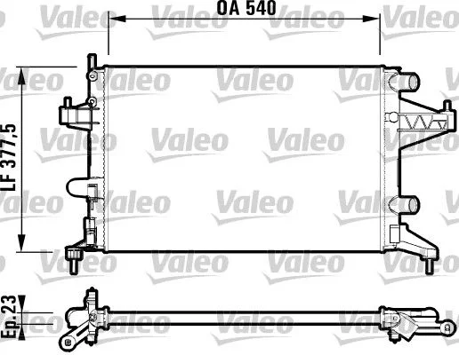 Radiador, arrefecimento do motor VALEO 732825