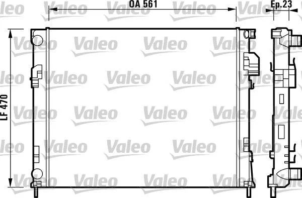 Radiador, arrefecimento do motor VALEO 732853