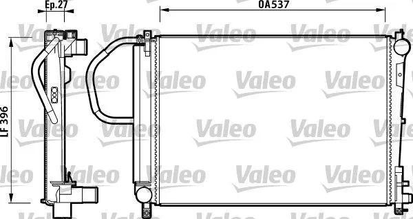 Radiador, arrefecimento do motor VALEO 732883
