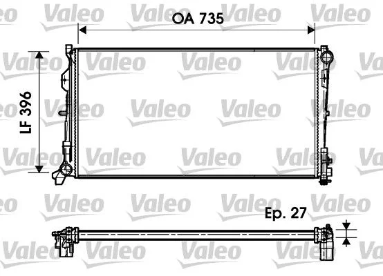 Radiador, arrefecimento do motor VALEO 732956