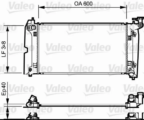 Radiator, engine cooling VALEO 734711