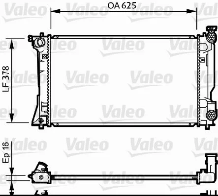 Radiator, engine cooling VALEO 734712