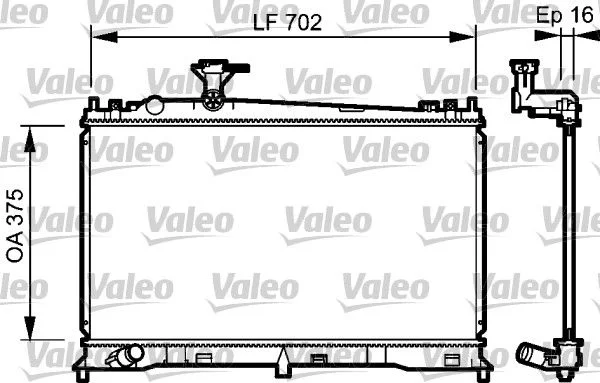 Radiator, engine cooling VALEO 735053