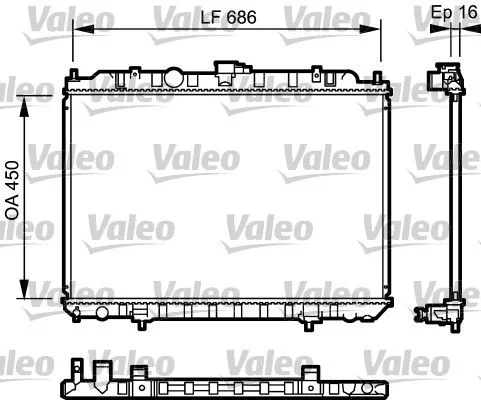 Radiador, arrefecimento do motor VALEO 735063