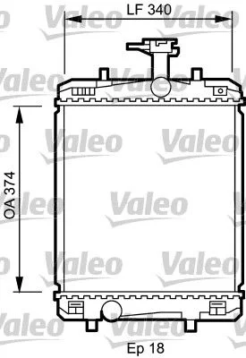 Radiador, arrefecimento do motor VALEO 735072