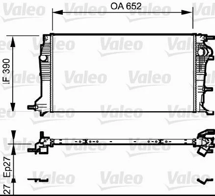 Radiador, arrefecimento do motor VALEO 735182