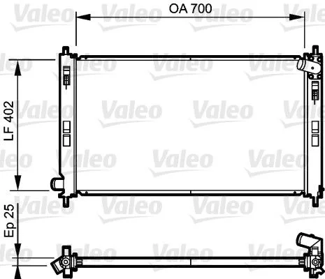 Radiador, arrefecimento do motor VALEO 735200