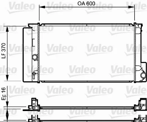 Radiador, arrefecimento do motor VALEO 735250
