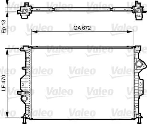 Radiator, engine cooling VALEO 735373