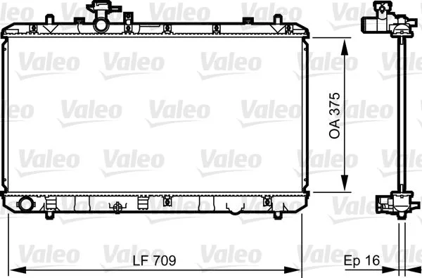 Radiador, arrefecimento do motor VALEO 735407