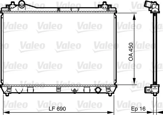 Radiador, arrefecimento do motor VALEO 735433