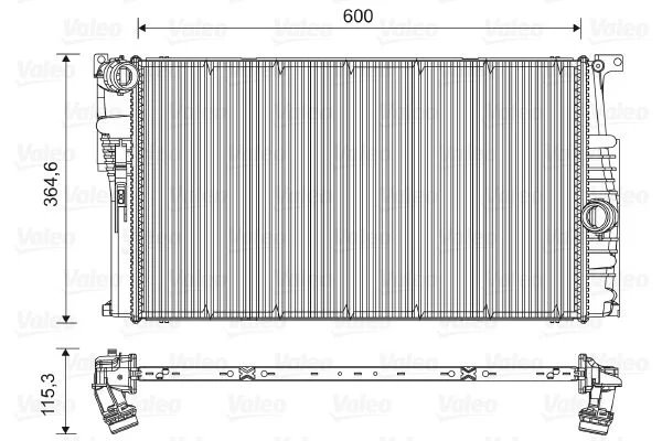 Radiador, arrefecimento do motor VALEO 735451
