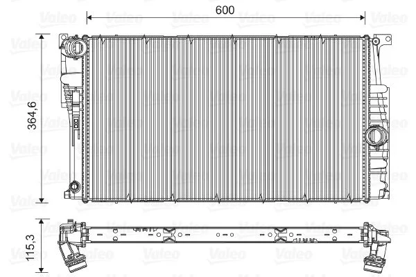 Radiador, arrefecimento do motor VALEO 735453