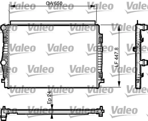 Radiador, arrefecimento do motor VALEO 735559