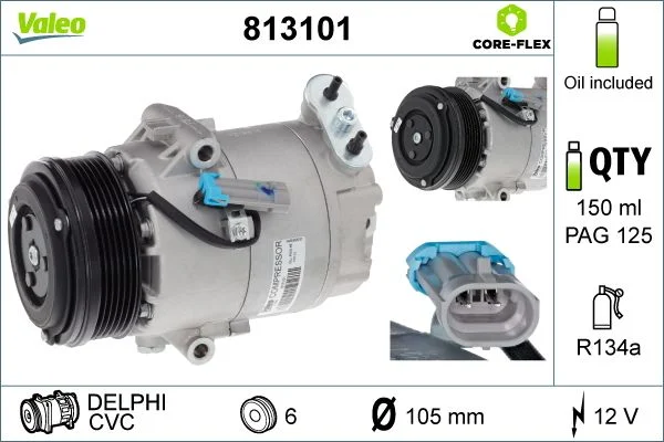 Compressor, ar condicionado VALEO 813101