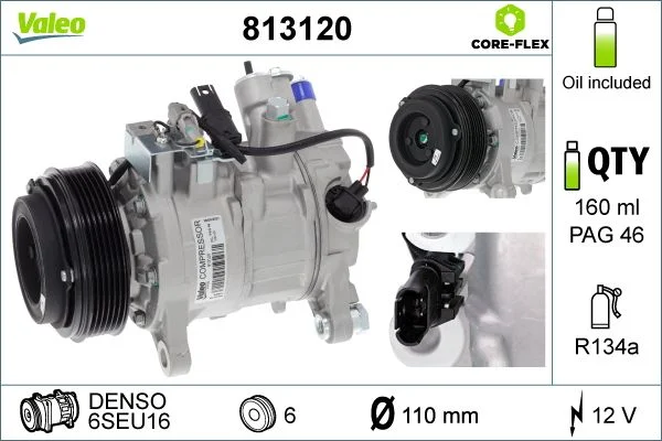 Compressor, ar condicionado VALEO 813120