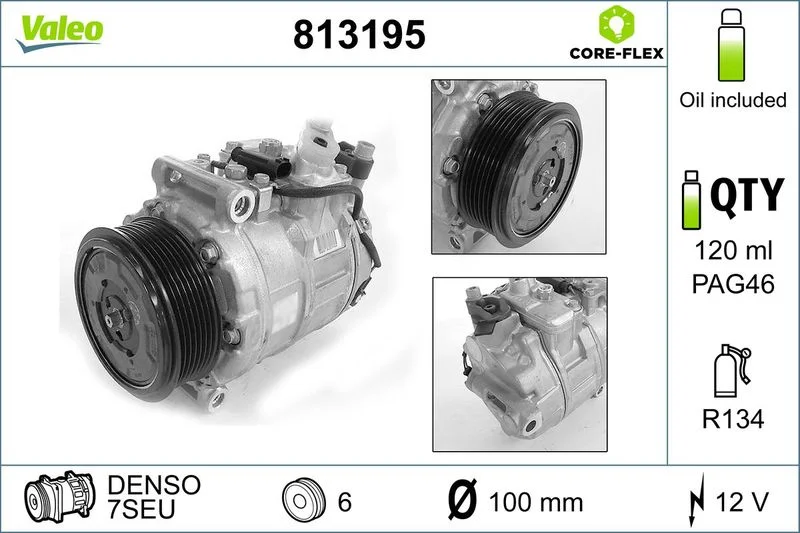 Compressor, ar condicionado VALEO 813195