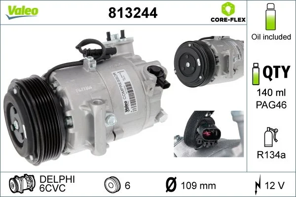 Compressor, ar condicionado VALEO 813244
