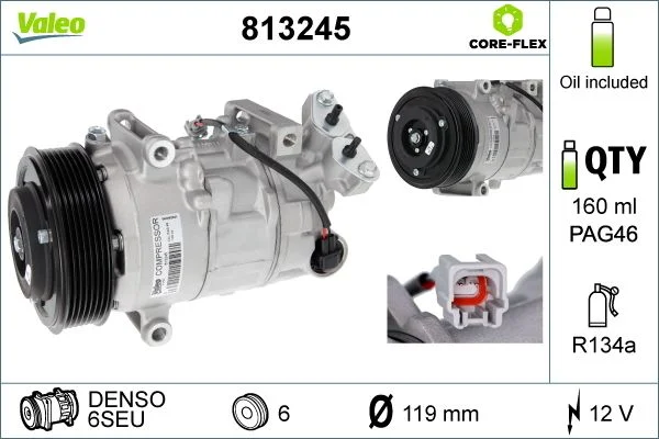 Compressor, ar condicionado VALEO 813245
