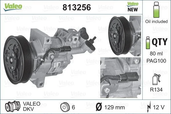 Compressor, ar condicionado VALEO 813256