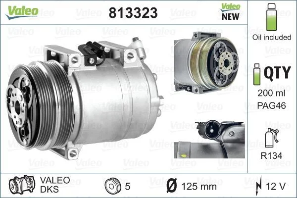 Compressor, ar condicionado VALEO 813323