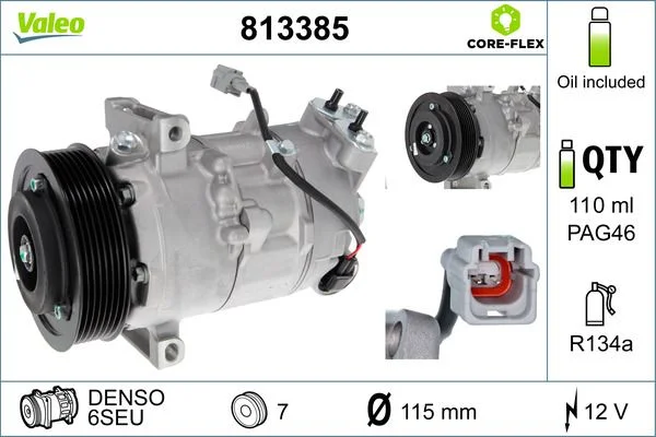 Compressor, ar condicionado VALEO 813385