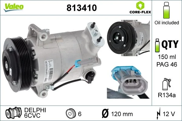 Compressor, ar condicionado VALEO 813410