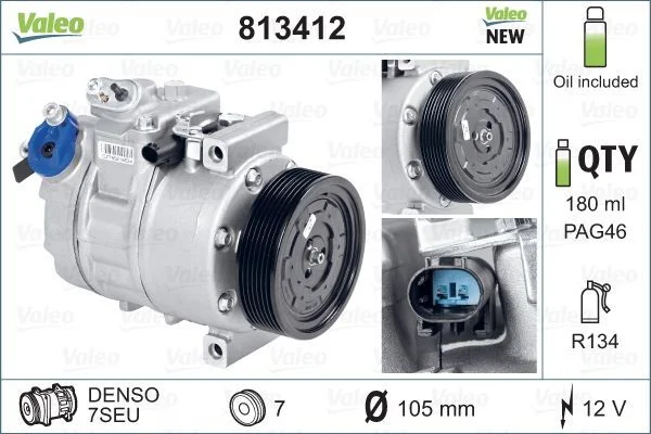Compressor, ar condicionado VALEO 813412