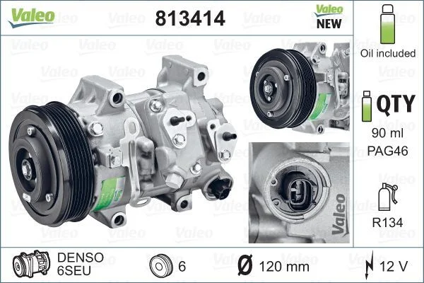 Compressor, ar condicionado VALEO 813414
