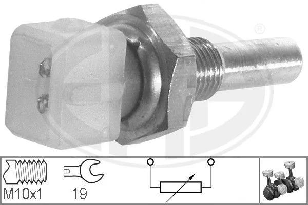 Sensor, temperatura do líquido de refrigeração ERA 330127
