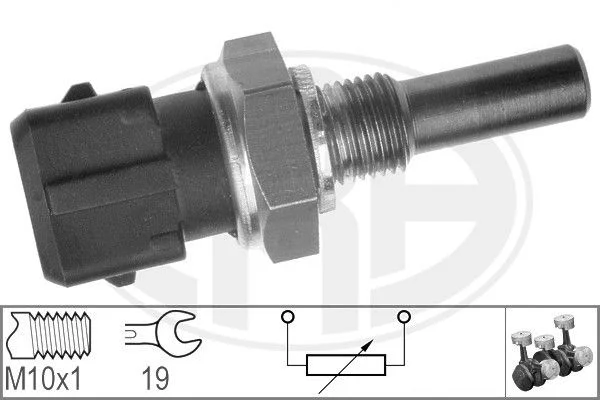 Sensor, temperatura do líquido de refrigeração ERA 330136
