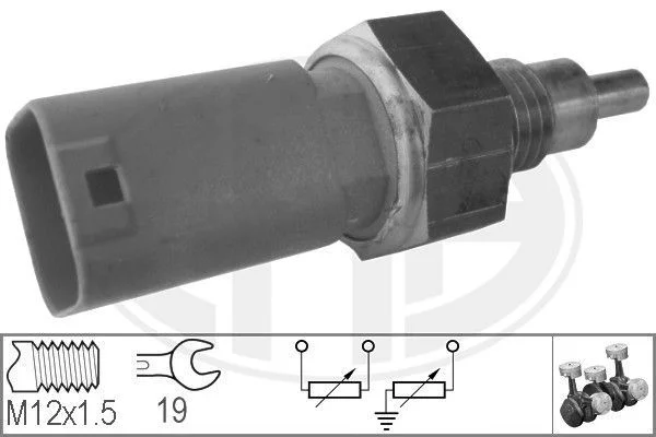Sensor, temperatura do líquido de refrigeração ERA 330143