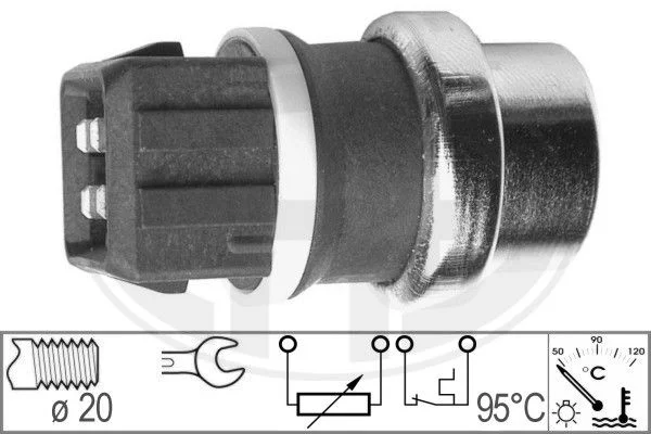 Sensor, temperatura do líquido de refrigeração ERA 330151