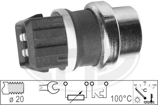 Sensor, temperatura do líquido de refrigeração ERA 330152