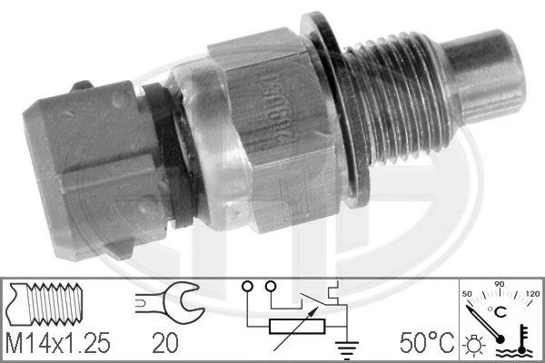 Sensor, temperatura do líquido de refrigeração ERA 330155