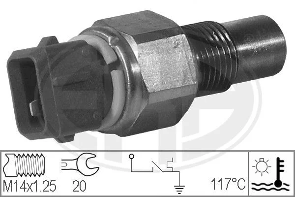 Sensor, temperatura do líquido de refrigeração ERA 330160