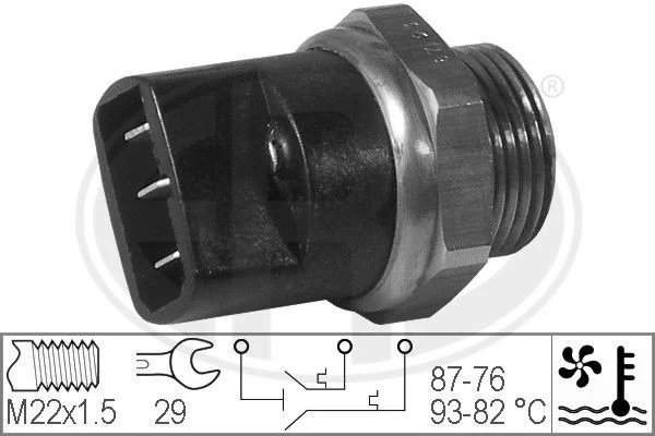Interruptor de Temperatura, ventoinha do radiador ERA 330212