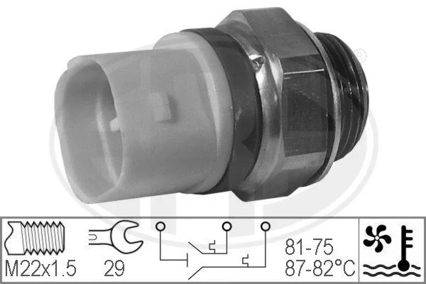 Interruptor de Temperatura, ventoinha do radiador ERA 330222