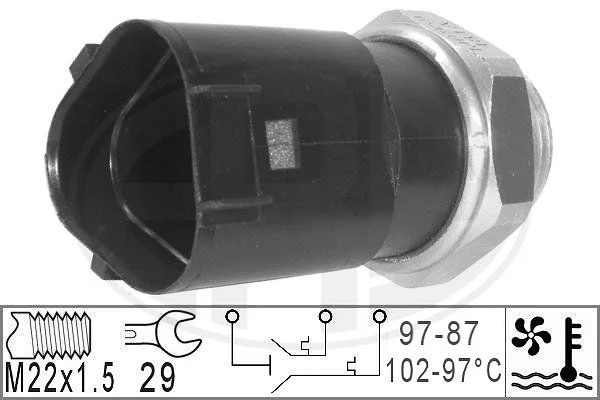 Interruptor de Temperatura, ventoinha do radiador ERA 330230