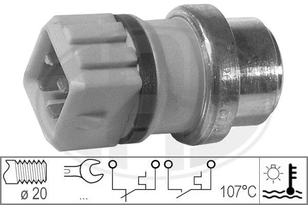 Sensor, temperatura do líquido de refrigeração ERA 330288